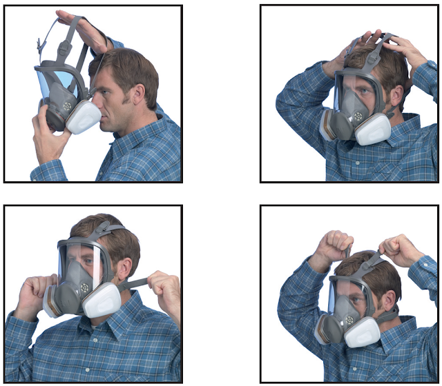 Как правильно надевать полнолицевую маску серии ЗМ 6000