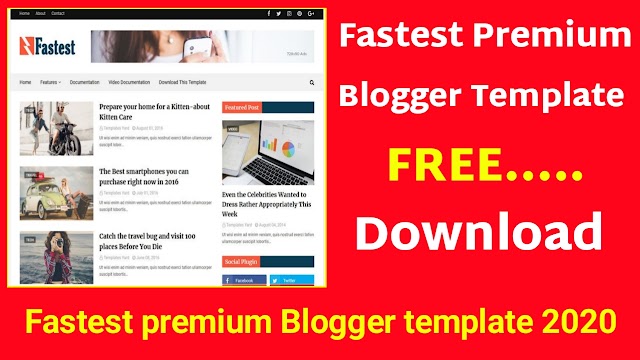 Fatest Premium blogger template New Version Download 2021