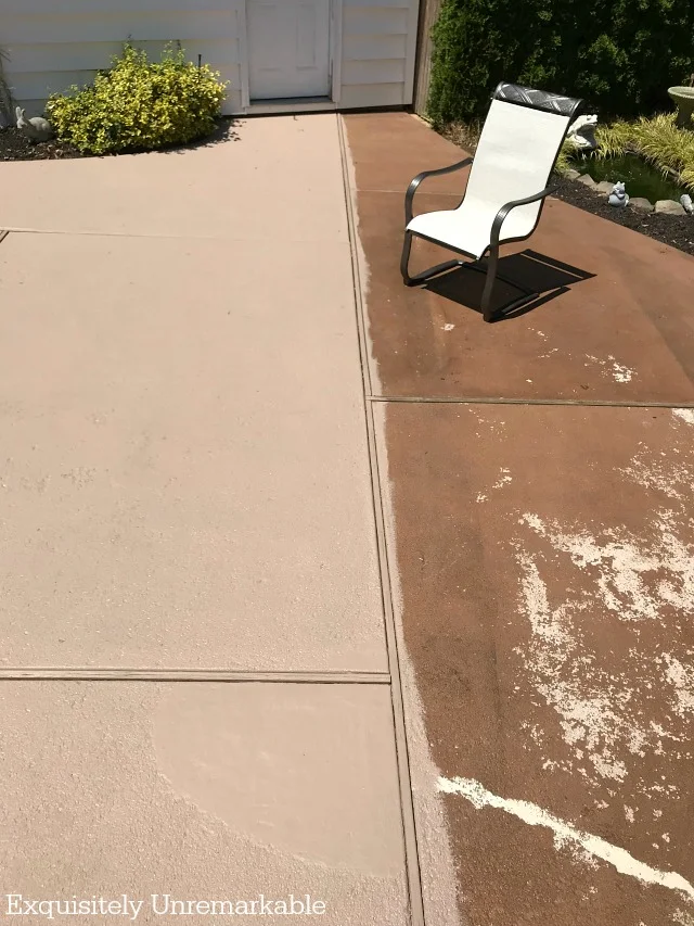 Before And After Painted Patio