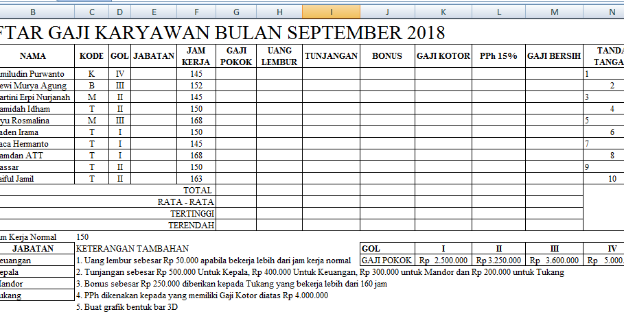 Soal Praktek Excel Dan Jawabannya Guru Galeri
