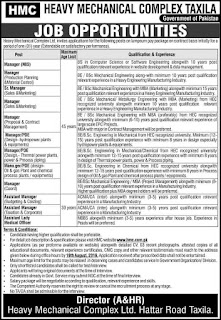 Heavy Mechanical Complex HMC Texila Jobs 2019 https://jobspk.xyz/2019/08/heavy-mechanical-complex-hmc-jobs-2019.html