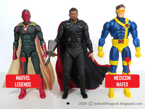 MAFEX Thor compared to Marvel Legends