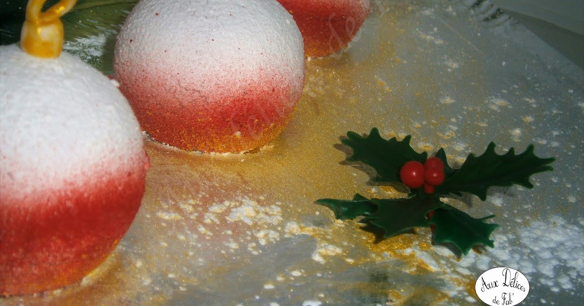 Boules de Noël framboise chocolat