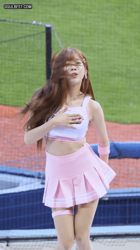 치어리더 김한나 테니스 치마 허벅지 초크