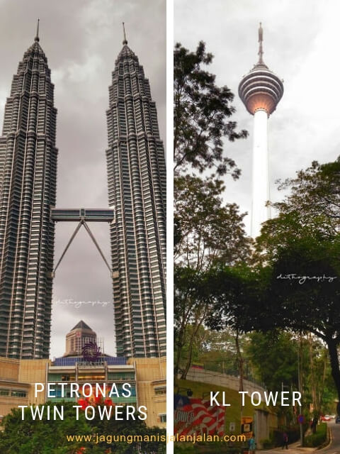 petronas twin towers dan KL tower