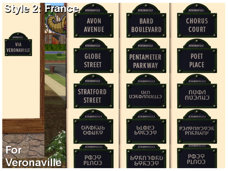 Simthing for Everyone: Street Names for Your Towns - August Goodies