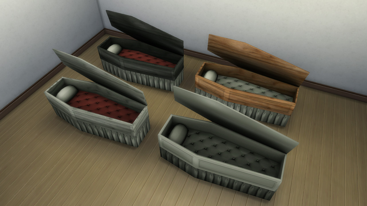 Sims 4 CC's The Best Open Coffin bed for vampires by necrodogmtsands4s