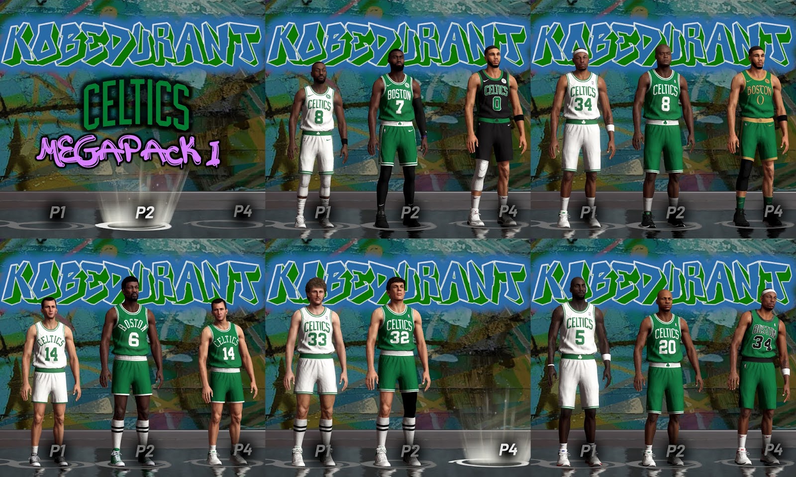 NBA 2K20 Celtics Jerseys Megapack I by kobedurant
