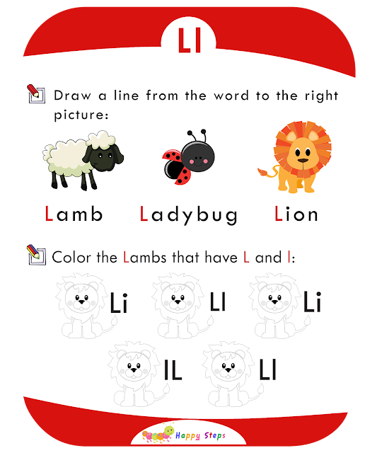 Activity Worksheet -1 Letter L