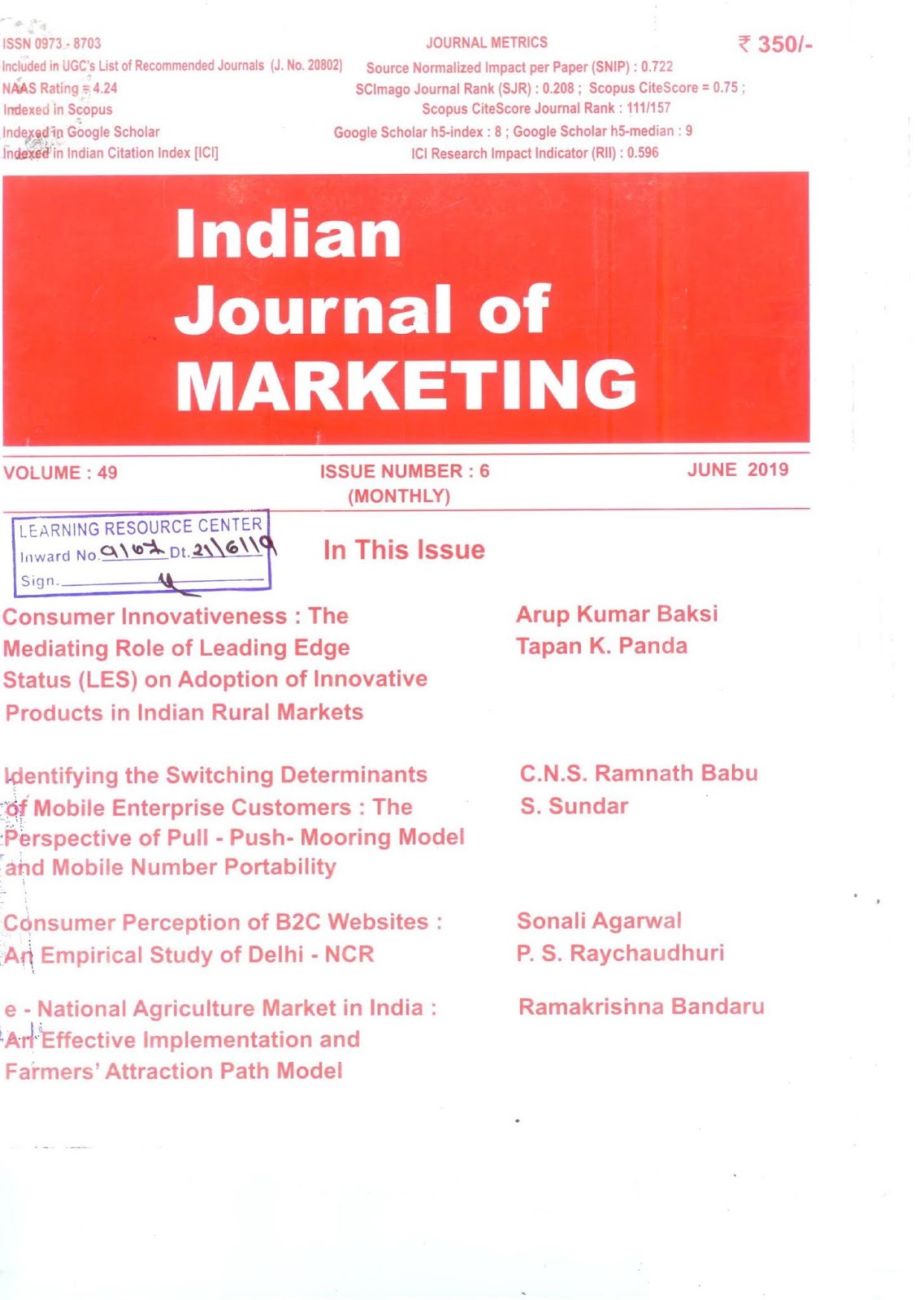 http://indianjournalofmarketing.com/index.php/ijom/issue/view/8511