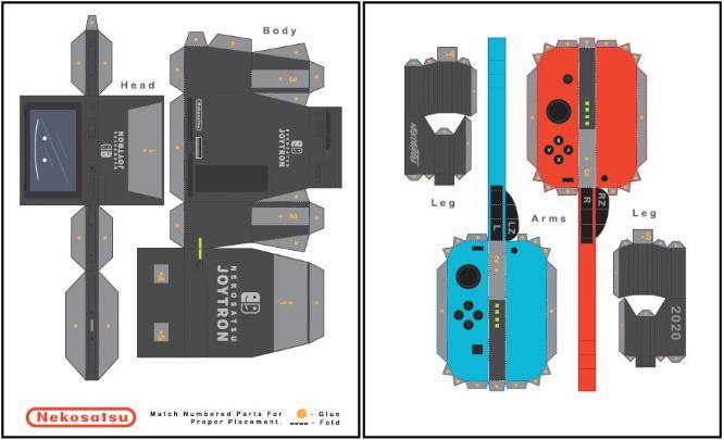 Odds Byblomst Ryg, ryg, ryg del PAPERMAU: Joytron - The Nintendo Switch Robot Paper Toy - by Henny Zack