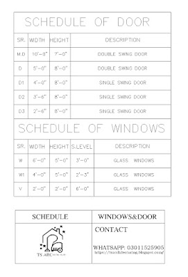 door&window schedule.