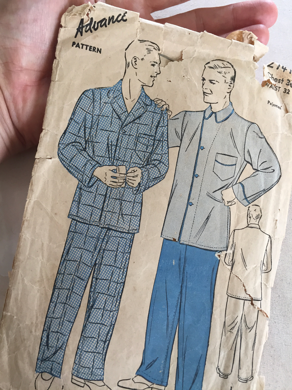 male pattern boldness Men's Pajamas with Corded Piping