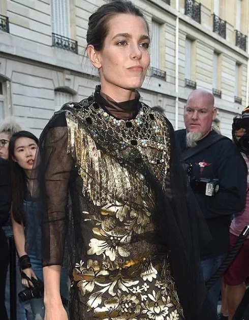 Charlotte Casiraghi attends the Vogue Foundation Gala 2016 at Palais Galliera in Paris. Charlotte wears Gucci dress