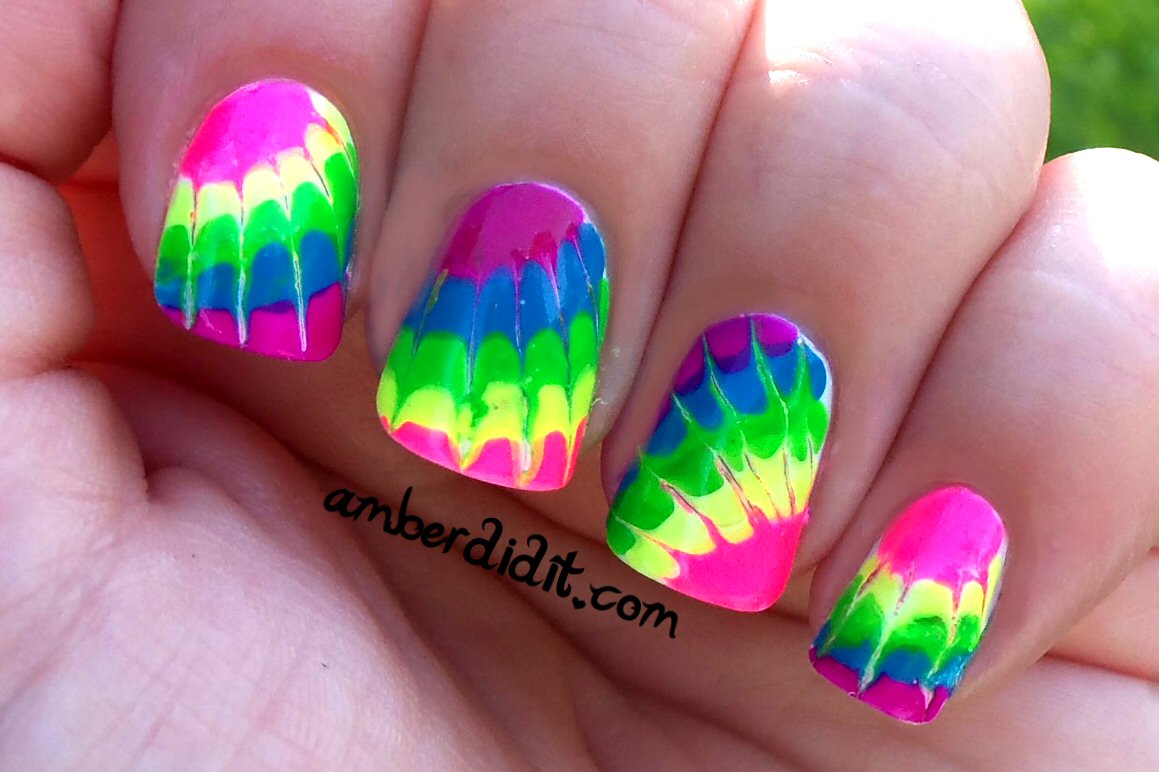 How To Do Tie Dye Nails Tutorial