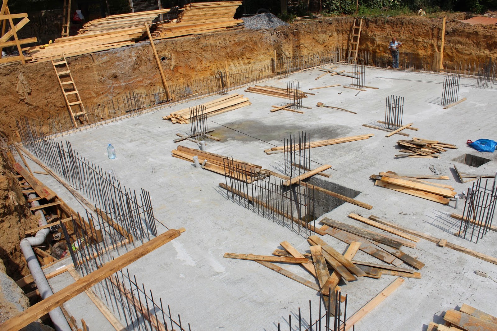 Gupse Korkmaz I. Sınıf Şantiye Stajı / Temel Atımı ve Duvar Kolon Yapımı