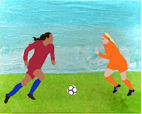 Soccer players, original sketch