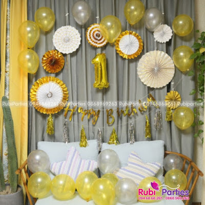Set bóng sinh nhật cho bé 1 tuổi SBSN297 Set bong sinh nhat cho be 1 tuoi SBSN297
