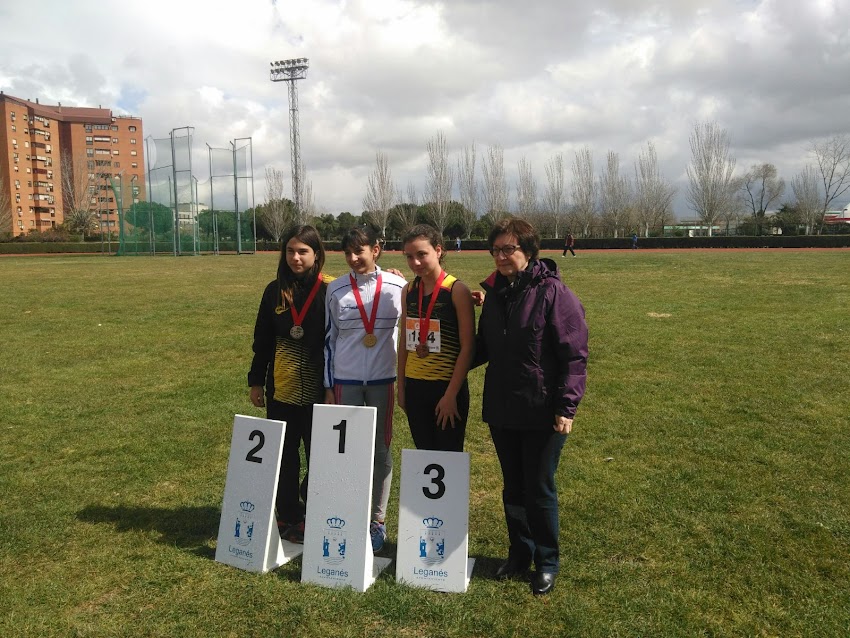 Judith oro y plata en el Campeonato de Madrid de lanzamientos de invierno infantil