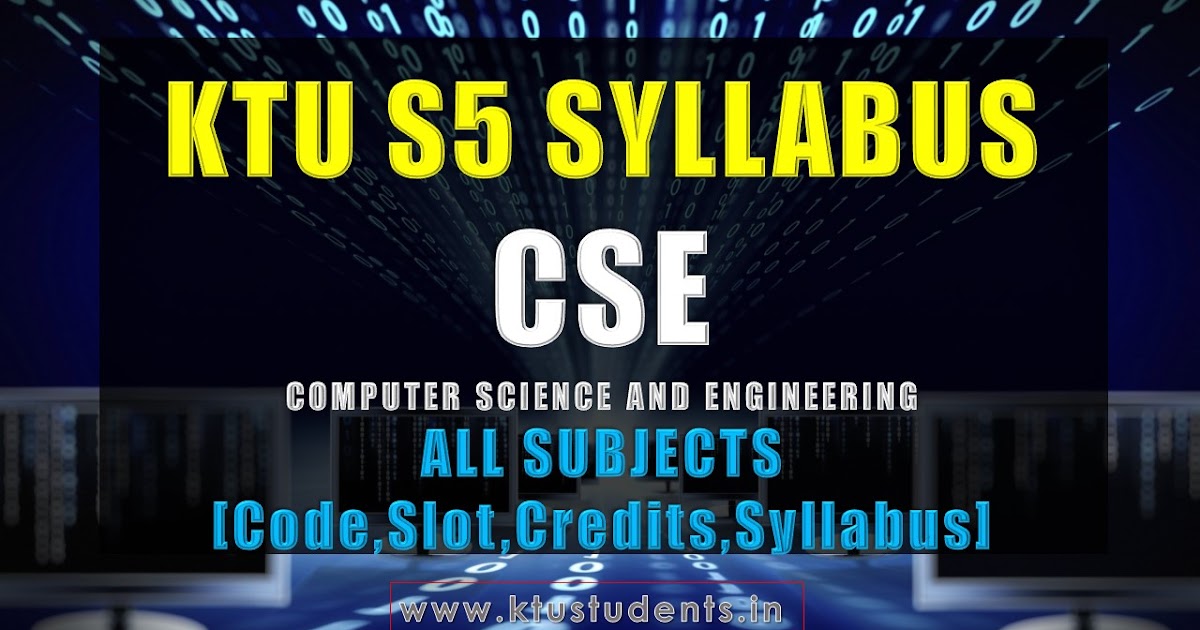 S5 Syllabus Computer Science and Engineering [CSE S5] KTU demo