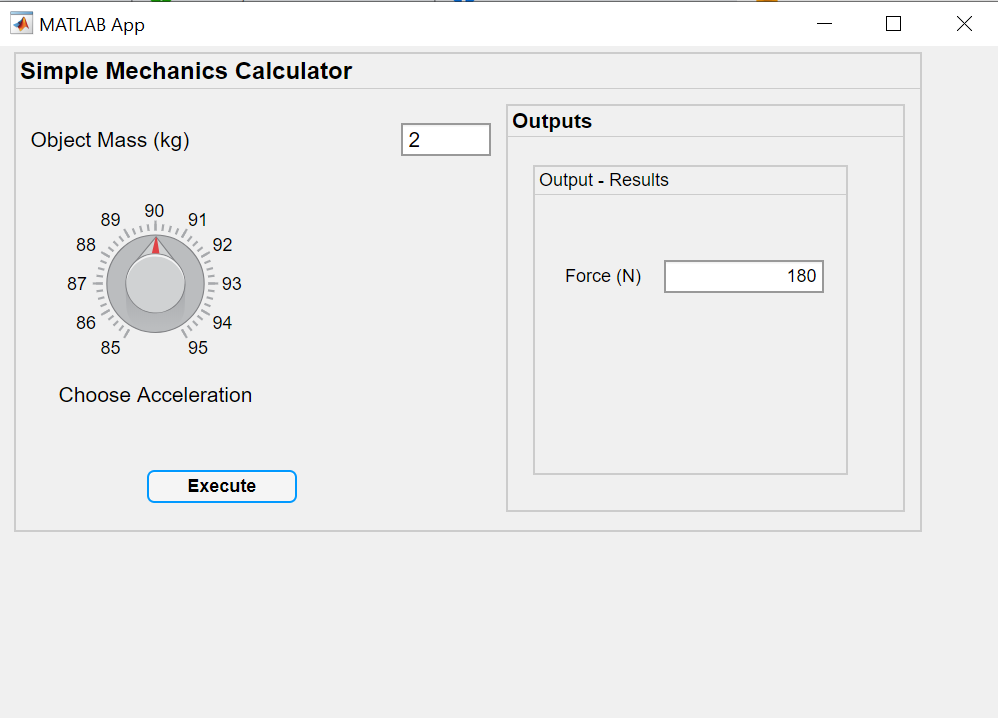 A simple app for mechanics calculation
