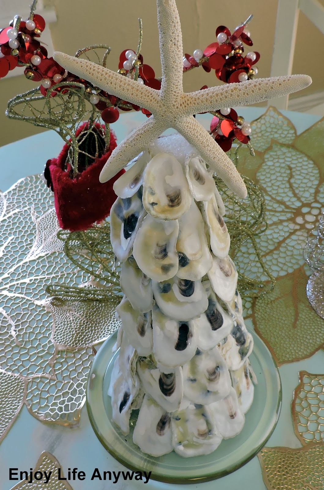 Enjoy Life Anyway How to Make an Oyster Shell Christmas Tree