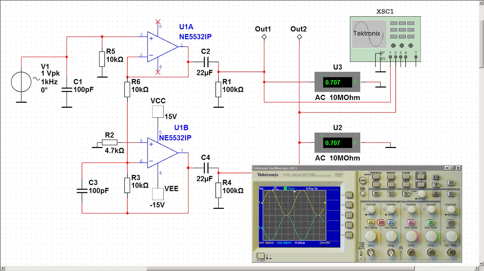 Custom PCB for DIY electronics: Simulation of unbalanced - balanced