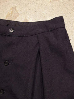 FWK by Engineered Garments "Tuck Skirt in Dk.Navy Uniform Serge"