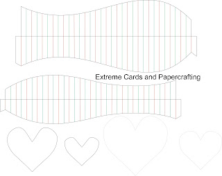 pleated heart template diagram