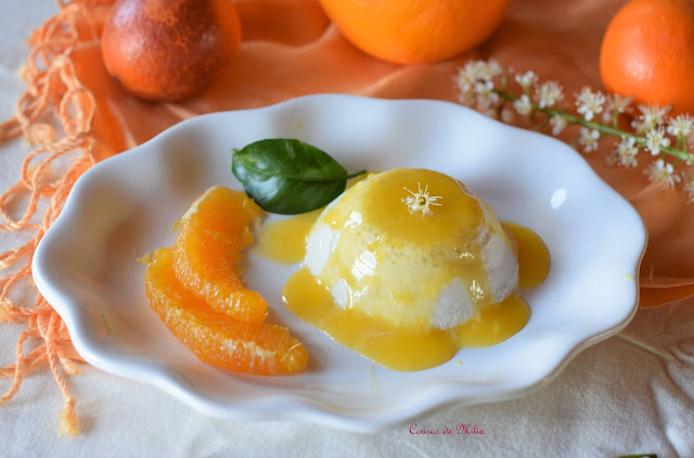 Mousse de arroz con horchata y crema de naranja