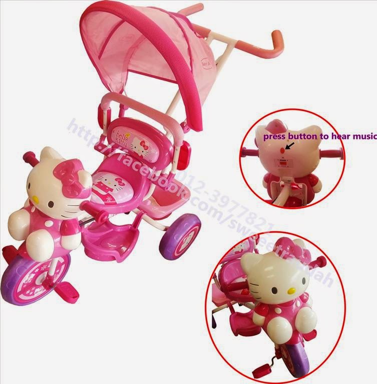 Eco Baby ♥ Brand NEW Hello kitty 2in1 tricycle / basikal hellokitty
