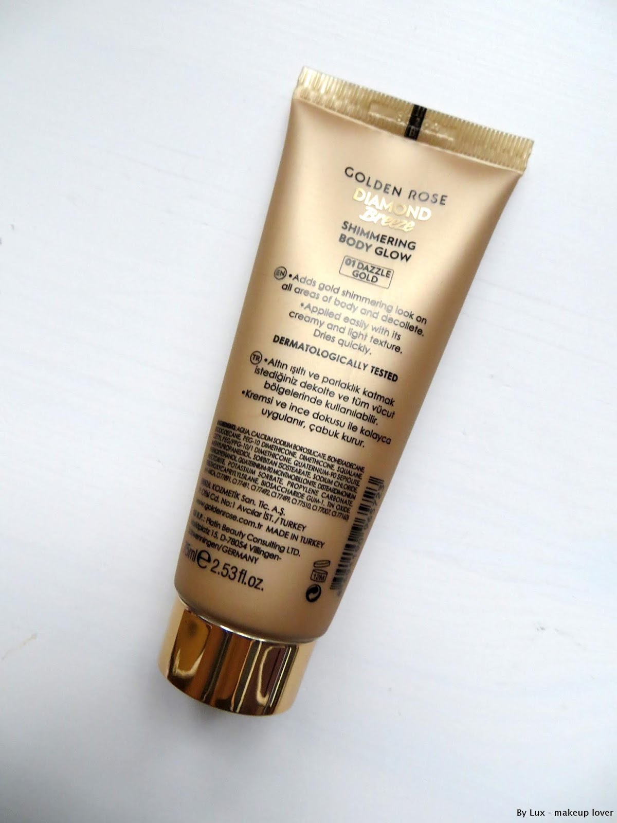 Golden Rose Body Shimmer 01 Dazzle Gold