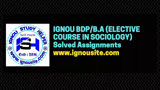 ignou sociology solved assignment