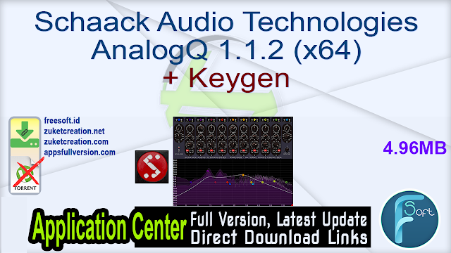 Schaack Audio Technologies AnalogQ 1.1.2 (x64) + Keygen