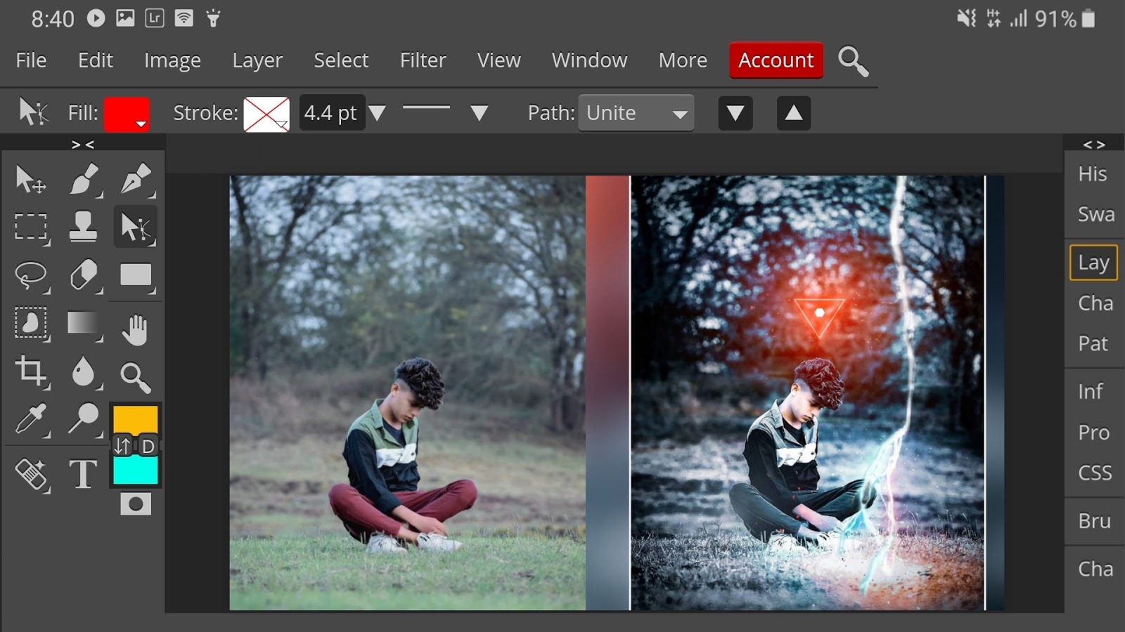 Photopea Manipulation Editing Presets & PNG Download