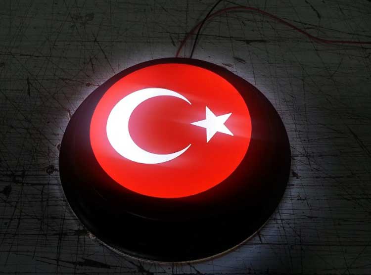 Türk Bayrağı Yuvarlak Resimleri