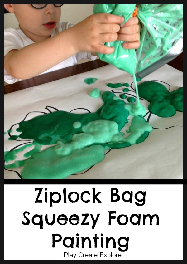 Play Create Explore Ziplock Bag Squeezy Foam Painting