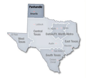 Texas panhandle, amarillo: slug bugs and cadillacs.