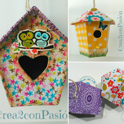 Casitas-de-pájaros-con-decopatch-Crea2conPasión