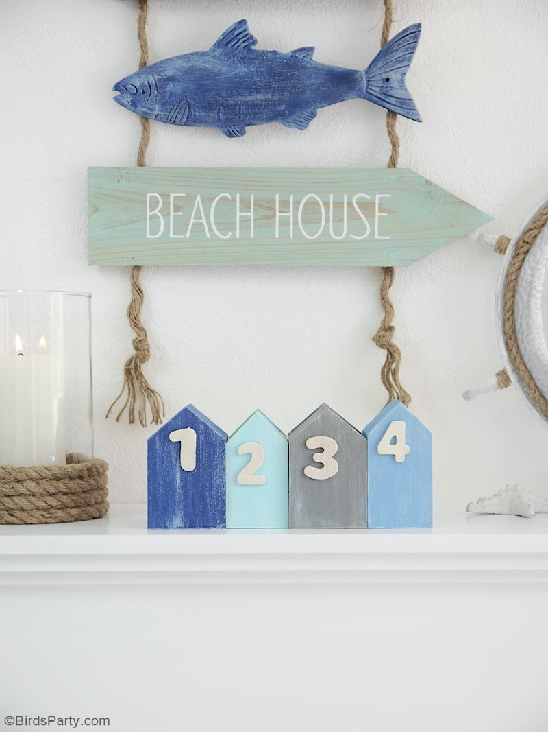 DIY Nautical and Coastal Decor - easy farmhouse craft projects to decorate your home, table, tiered tray or party space! by BirdsParty.com @birdsparty #diy #nautical #nauticaldecor #coastaldecor #farmhouse #farmhousedecor #farmhousenautical #coastalfarmhouse #diycrafts #dollartree #nauticalfarmhouse
