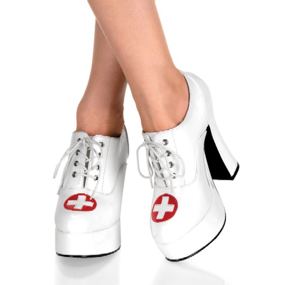 COSTUME / HALLOWEEN SHOES SEXY NURSE MEDICAL OXFORD SHOES DS7179