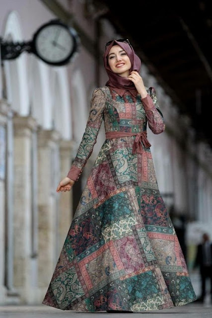 25 Model  Baju  Gamis  Muslimah Masakini Untuk  Pesta  dan 