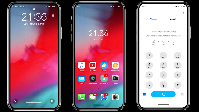 Download Themes iOS 12 iPhone X for Realme & OPPO
