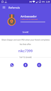 Grappr app refer and earn Screen Shot