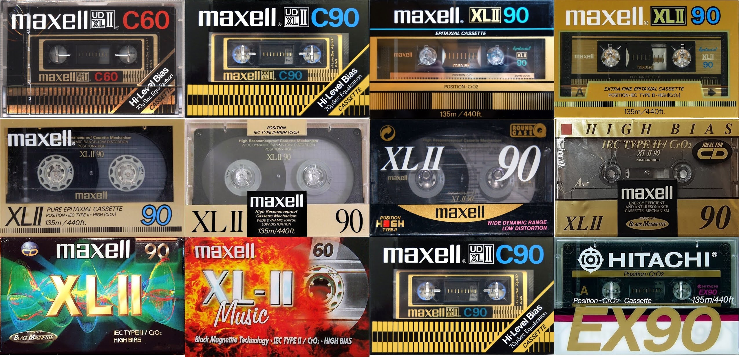 Audiochrome: Cassette tape measurements: Maxell XLII, Hitachi EX