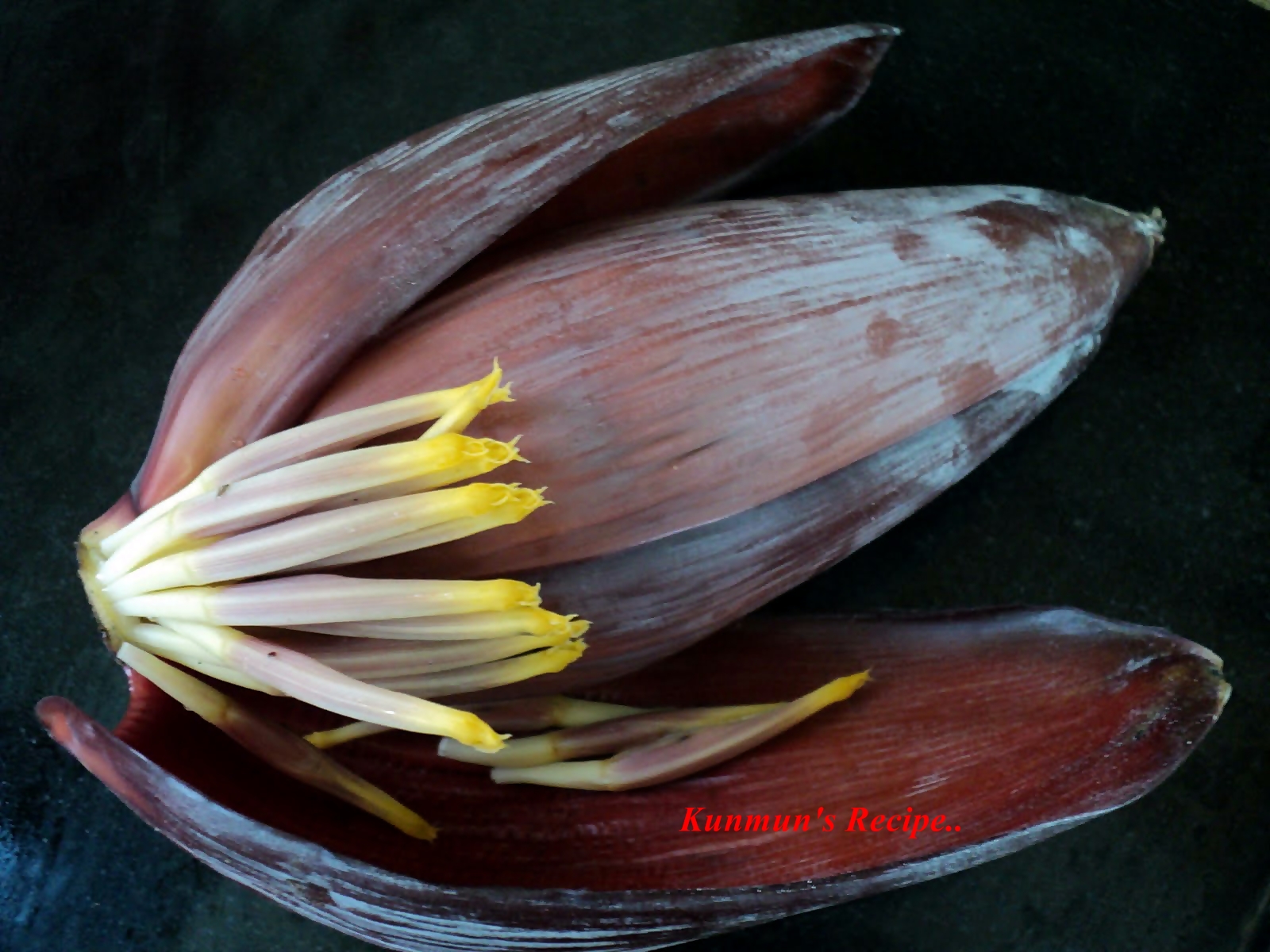 Kunmun's Delicious Kitchen BANANA BLOSSOM (KADALI BHANDA) RECIPE