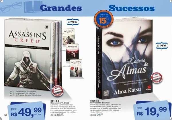 Livros Assassin's Creed, box, livro Ladrão de Almas, mais baratos, com desconto, Avon