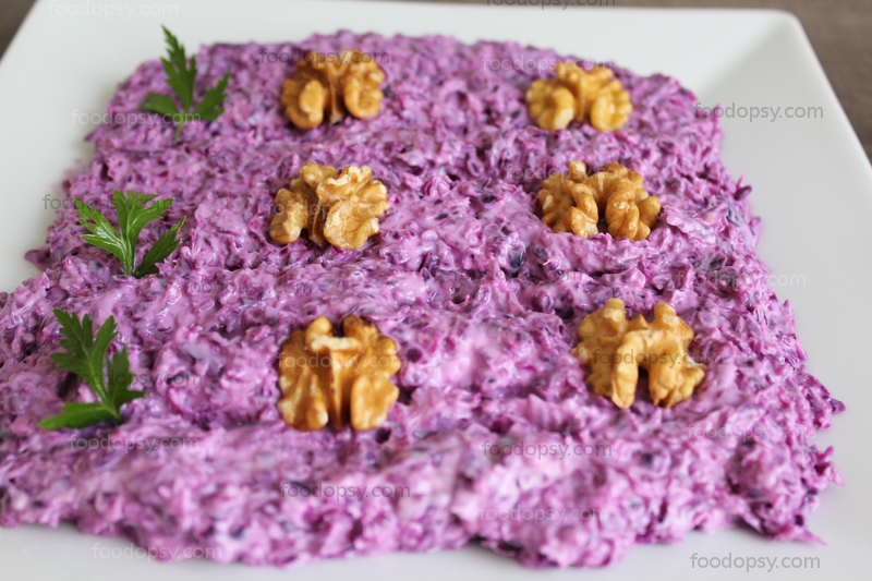 Red Cabbage Yogurt Salad