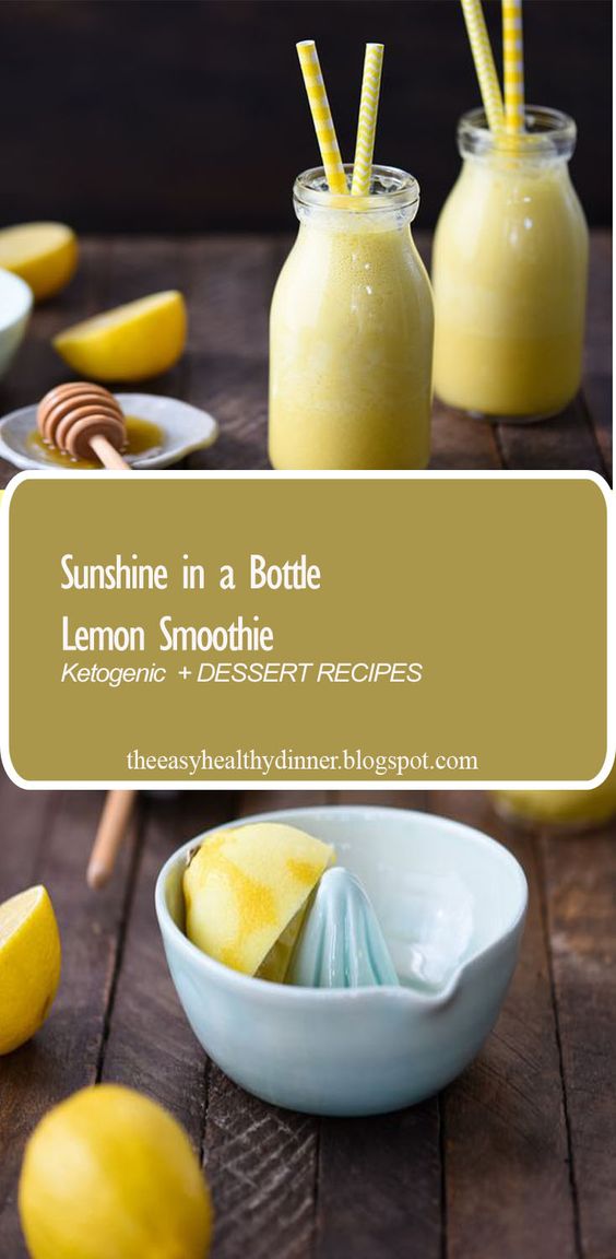 Sunshine in a Bottle Lemon Smoothie - A healthy way to jolt yourself awake on a dreary morning. | foxeslovelemons