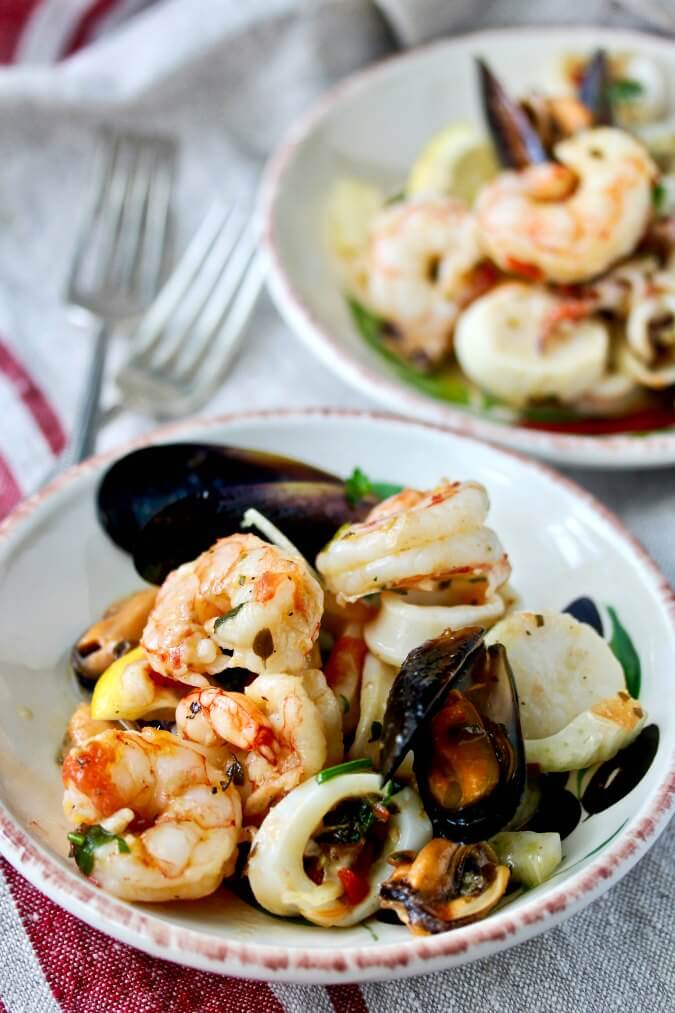 Italian Seafood Salad (Insalata di Mare) | Karen's Kitchen Stories
